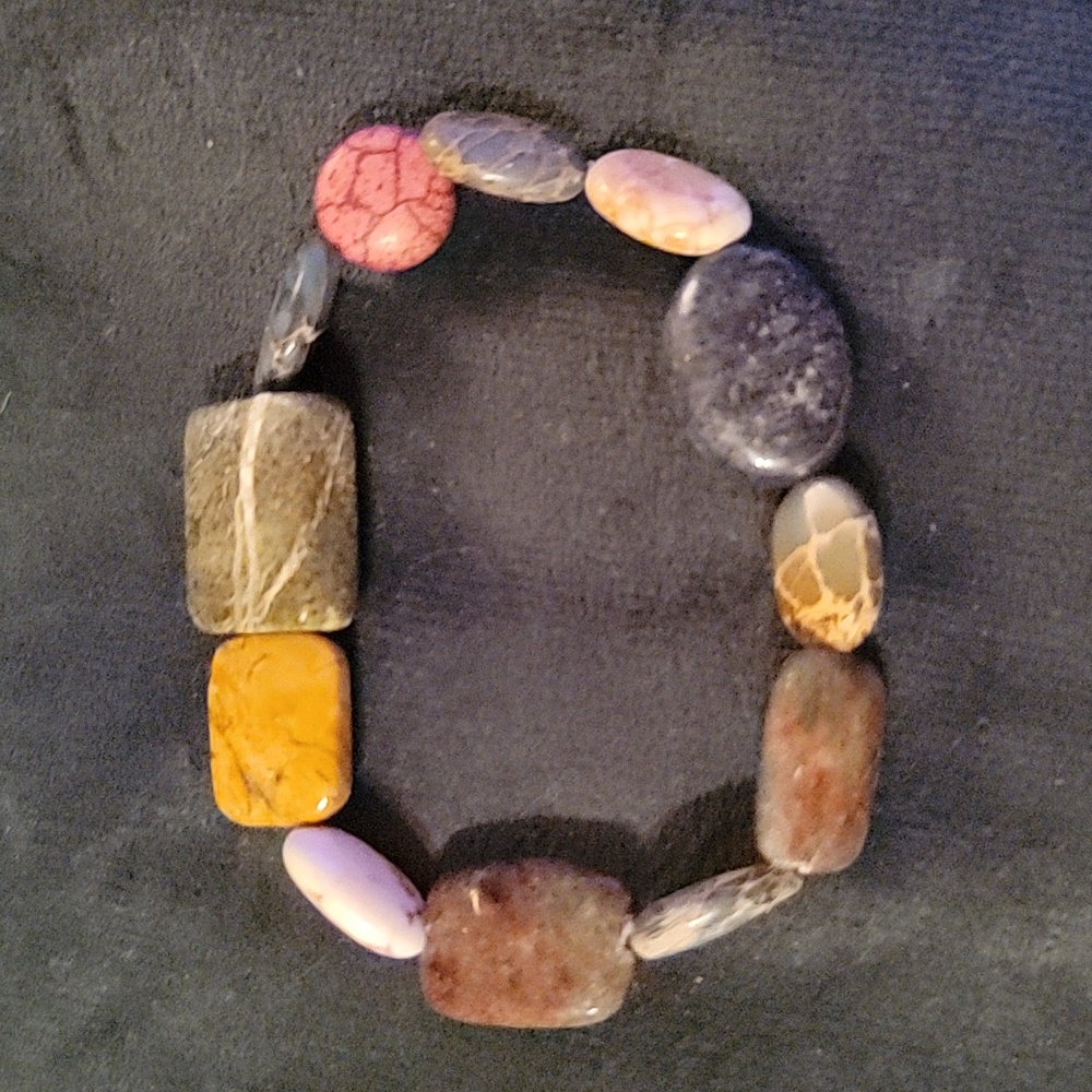 NWT Handmade Jasper Variety Bracelet